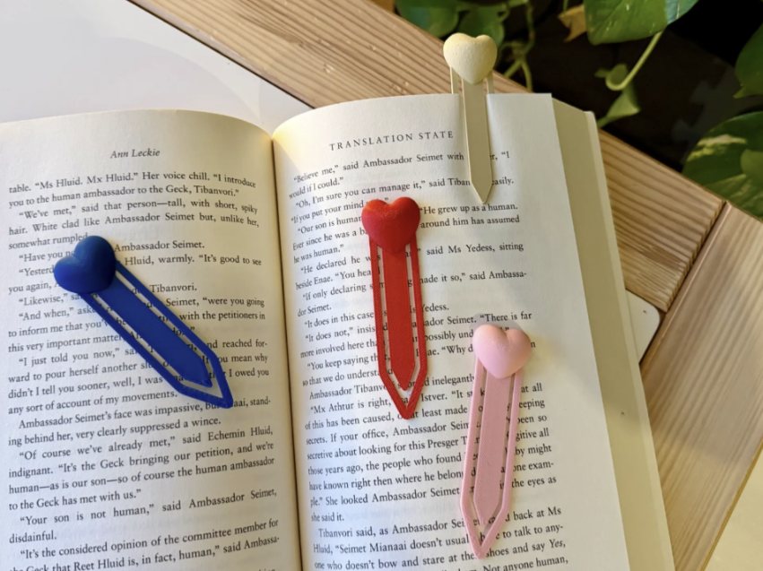 Marcador de Livro Coração — Brotei Daqui